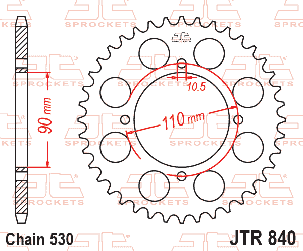 REAR SPROCKET JTR840.38 STEEL