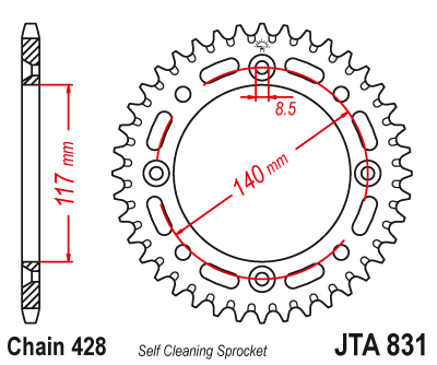 REAR SPROCKET ALLOY JTA831.47