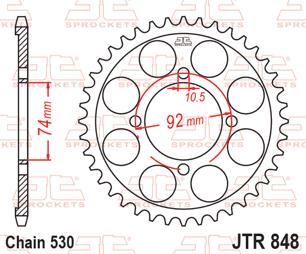 REAR SPROCKET JTR848.37 JT