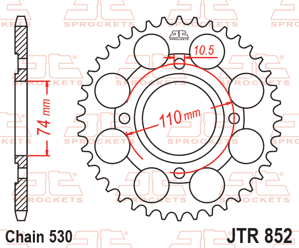 REAR SPROCKET JTR852.41 JT