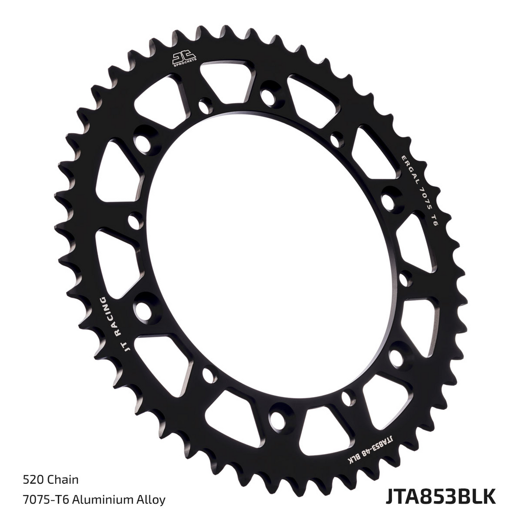 REAR SPROCKET ALLOY BLACK, JTA853.43BLK 7075-T6 Aluminium