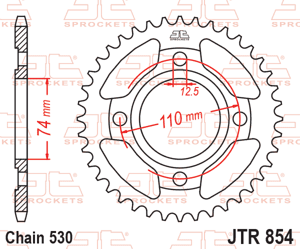 REAR SPROCKET JTR854.36 JT 50