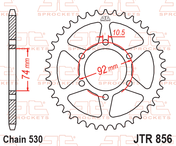 REAR SPROCKET JTR856.45 JT