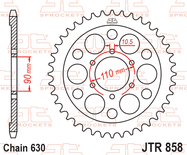 REAR SPROCKET JTR858.35 JT