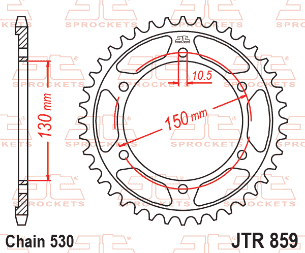 REAR SPROCKET JTR859.41 JT