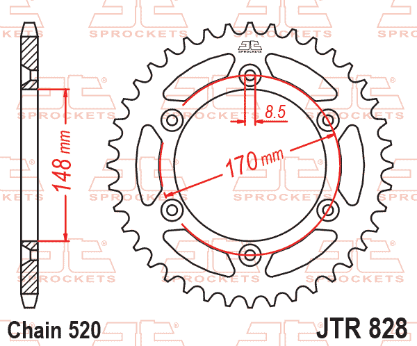 REAR SPROCKET JTR828.49 JT