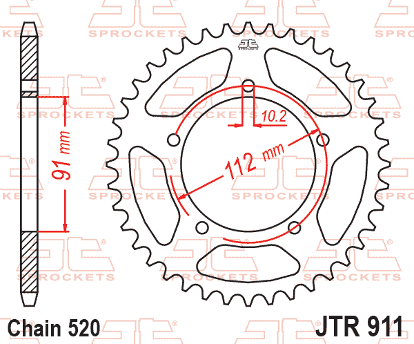 REAR SPROCKET JTR911.46 JT
