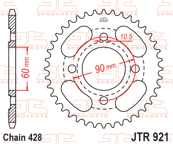 REAR SPROCKET JTR921.41 JT