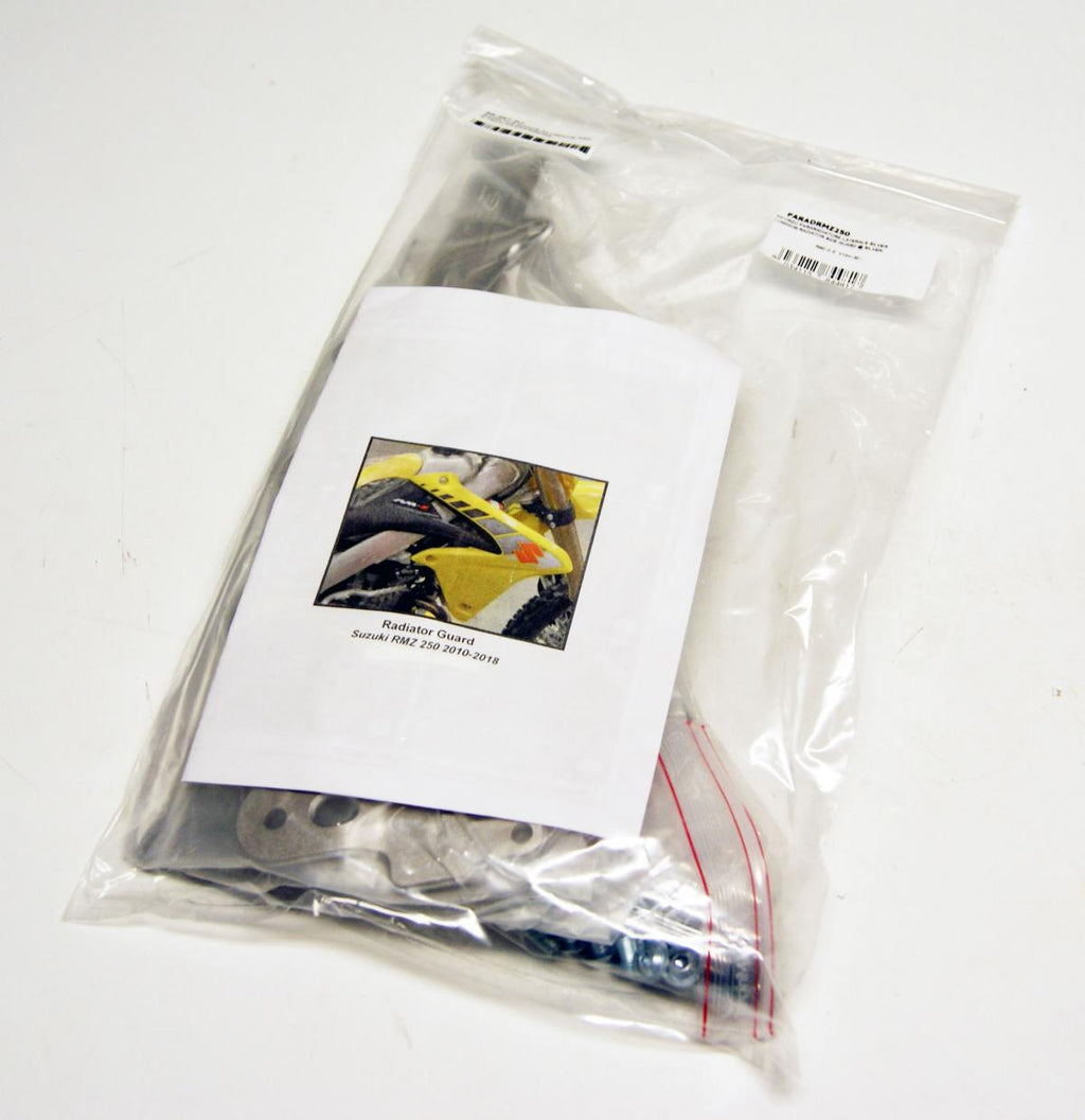 RADIATOR BRACE ALUMINUM RMZ, R-TECH PARADRMZ250