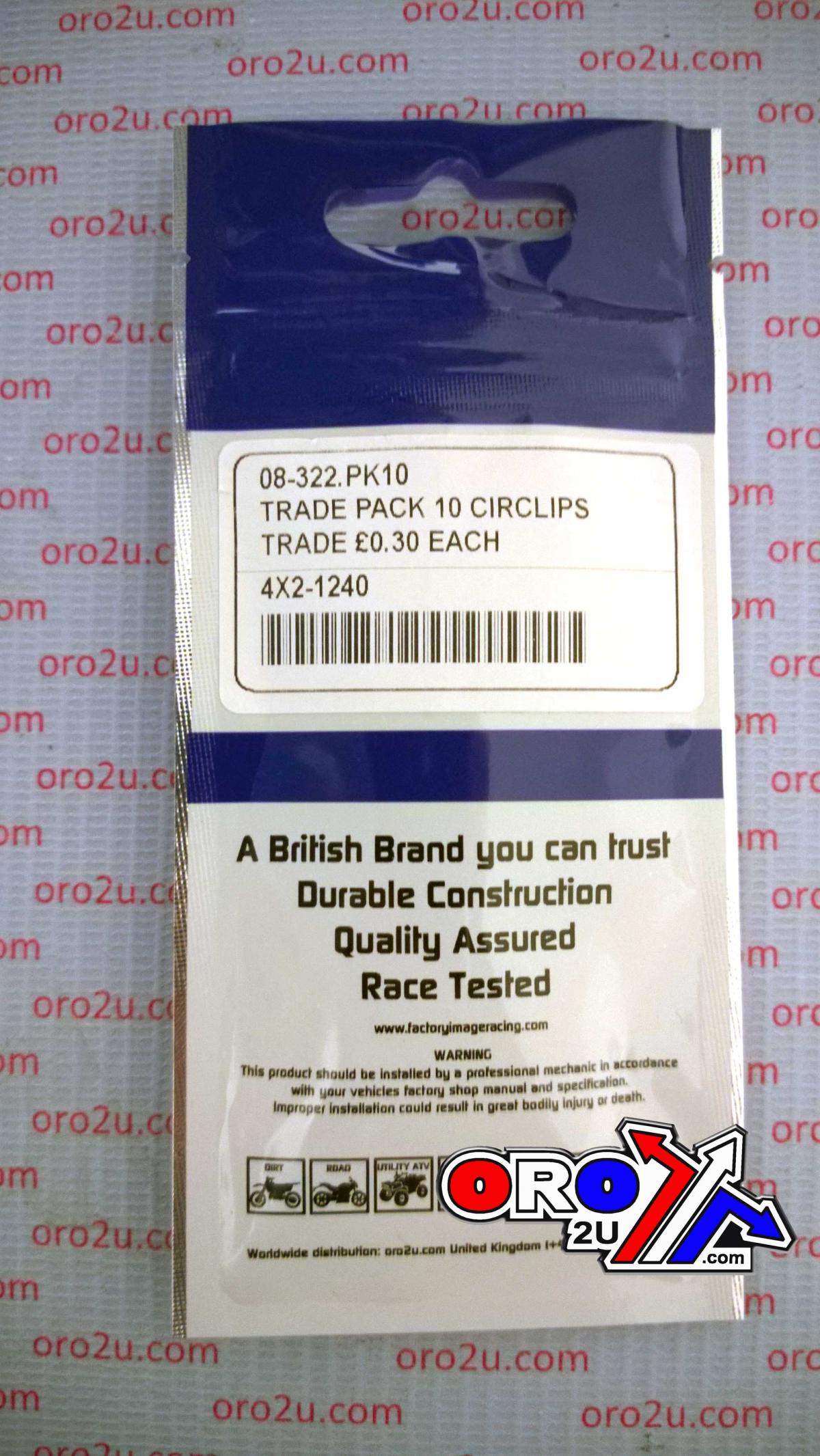 TRADE PACK 10 CIRCLIPS, TRADE £0.30 EACH