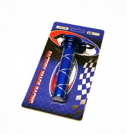 THROTTLE TUBE / BEARING SHERCO, ALUMINIUM CNC BILLET BLUE