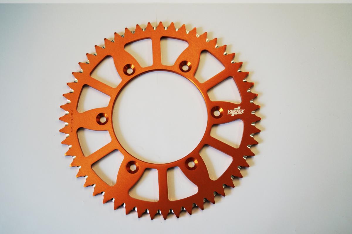 REAR SPROCKET VERTEX ALLOY KTM, VERTEX 892-897ECOR51, ORANGE, 7075T6 ALLOY