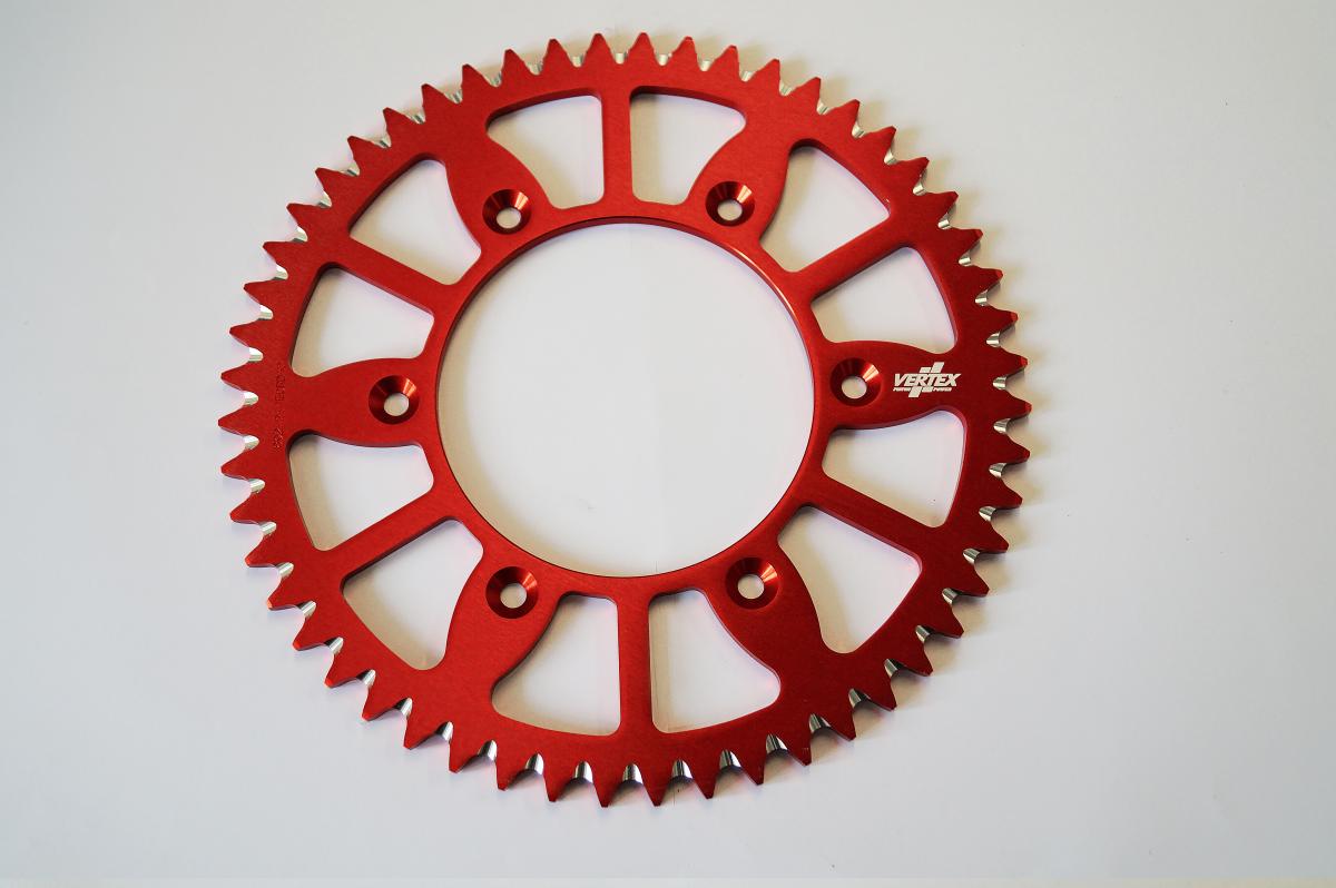 REAR SPROCKET VERTEX ALLOY 210, VERTEX 892-210ECRD51, RED, 7075T6 ALLOY