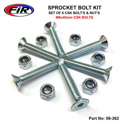 SPROCKET BOLT SET/6 8x45mm