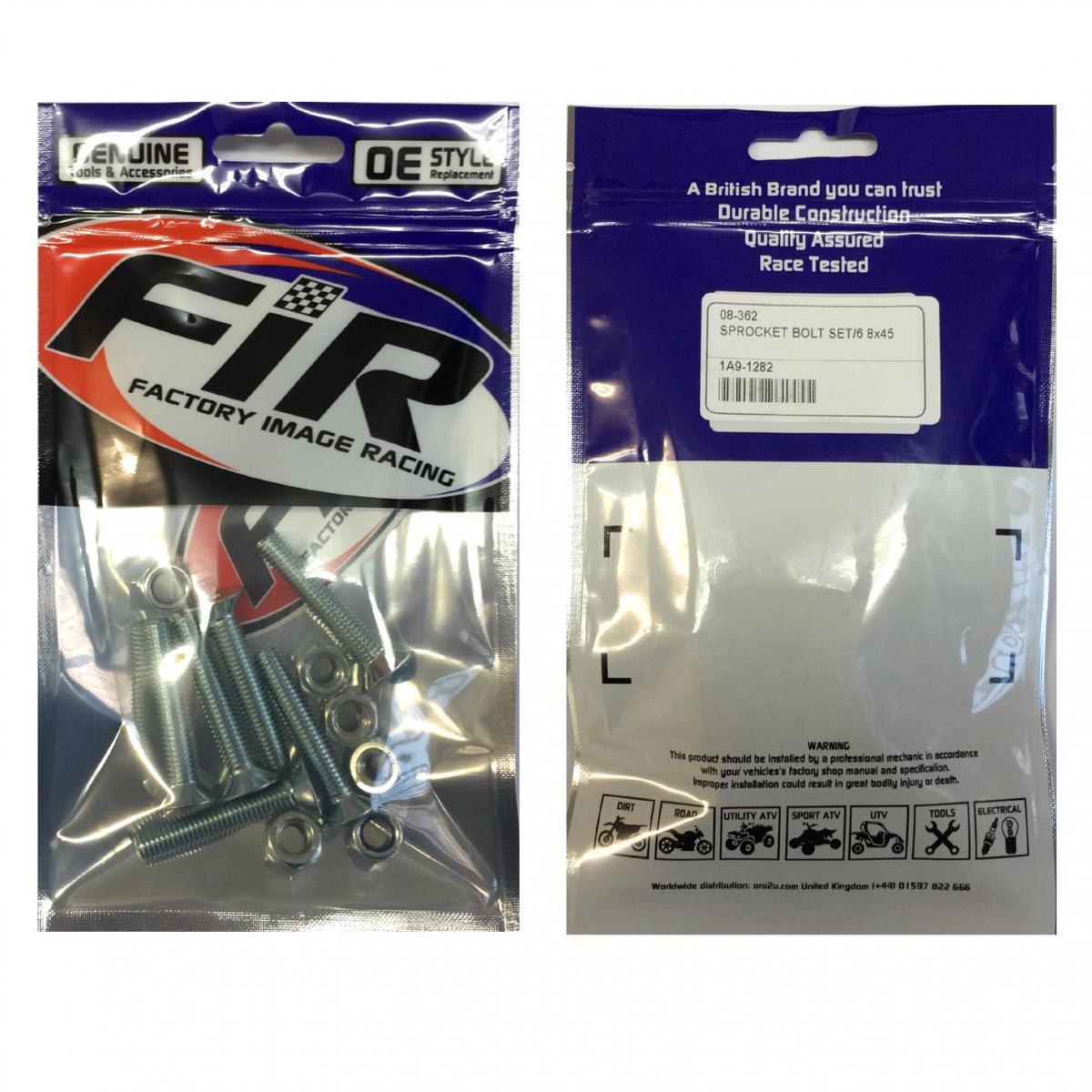 SPROCKET BOLT SET/6 8x45mm