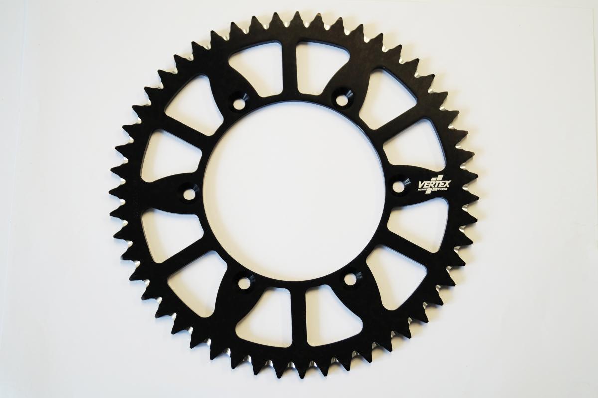 REAR SPROCKET VERTEX ALLOY 251, VERTEX 892-2015ECBK50, BLACK, 7075T6 ALLOY