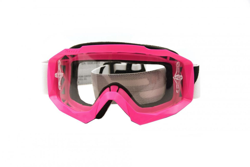 SCOTT HUSTLE GOGGLES CLEAR LENS, PINK/WHITE, SC084106