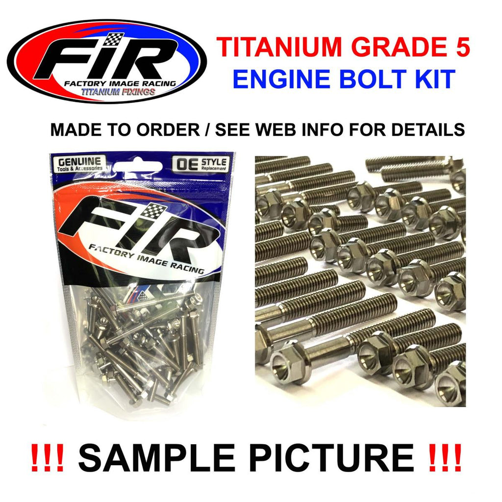 ENGINE BOLT KIT KX 500 87-04, KIT SIZE 46 BOLTS !!! MADE TO ORDER !!! TITANIUM BOLT KIT