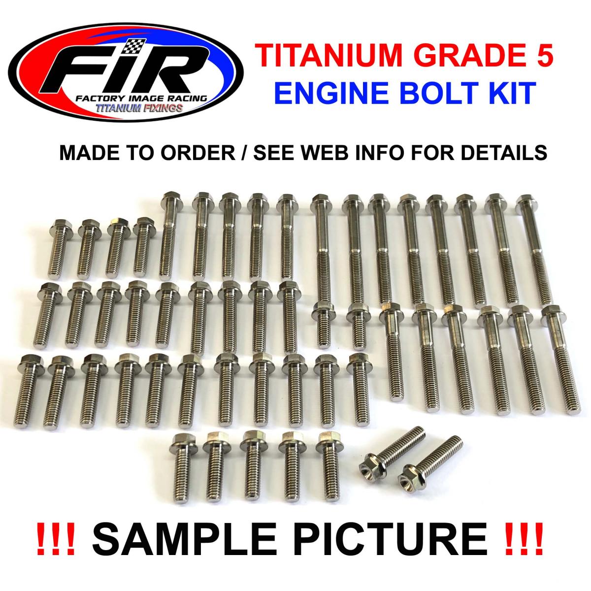 ENGINE BOLT KIT RM 80/85, KIT SIZE 42 BOLTS !!! MADE TO ORDER !!! TITANIUM BOLT KIT