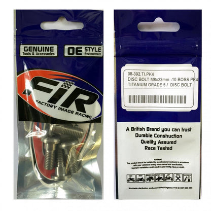 DISC BOLT M8x22mm -10 BOSS PK4, TITANIUM GRADE 5 /DISC BOLT 90105-MK5-010 90105-MK5-000