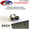 TITANIUM GR5 BOLT M6 x 8mm EACH, FLANGE OD: 11mm / HEX SIZE: 8mm, / WATER PUMP BOLT