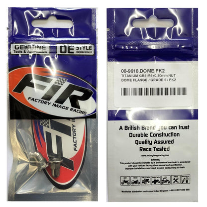TITANIUM GR5 M5X0.80mm NUT, DOME FLANGE / GRADE 5 / PK2