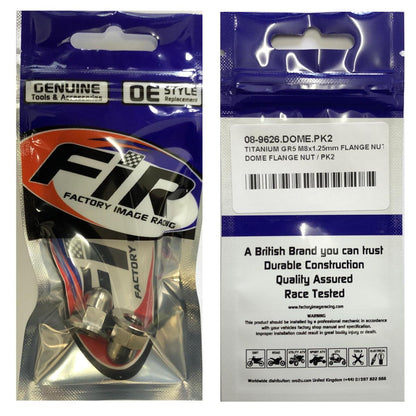 TITANIUM GR5 M8X1.25mm FLANGE NUT, DOME FLANGE NUT / PK2
