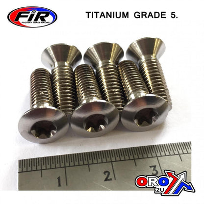 BOLT DISC TORX M6 x 18mm CSK, TITANIUM GRADE 5 /PACK OF 6