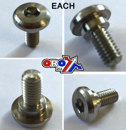 BOLT DISC M6 WITH SHOULDER EA, TITANIUM GRADE 5 /DISC BOLT