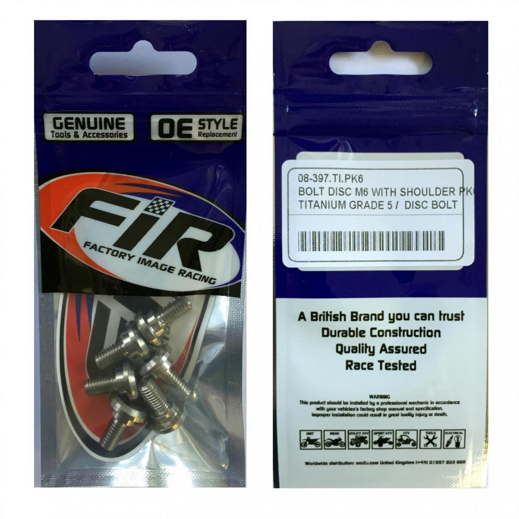 BOLT DISC M6 WITH SHOULDER PK6, TITANIUM GRADE 5 /DISC BOLT