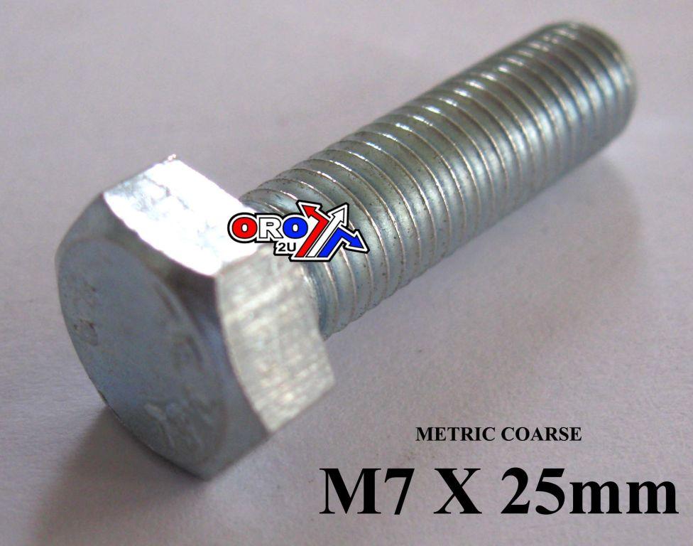 M7X25mm HEX BOLT BZP EACH