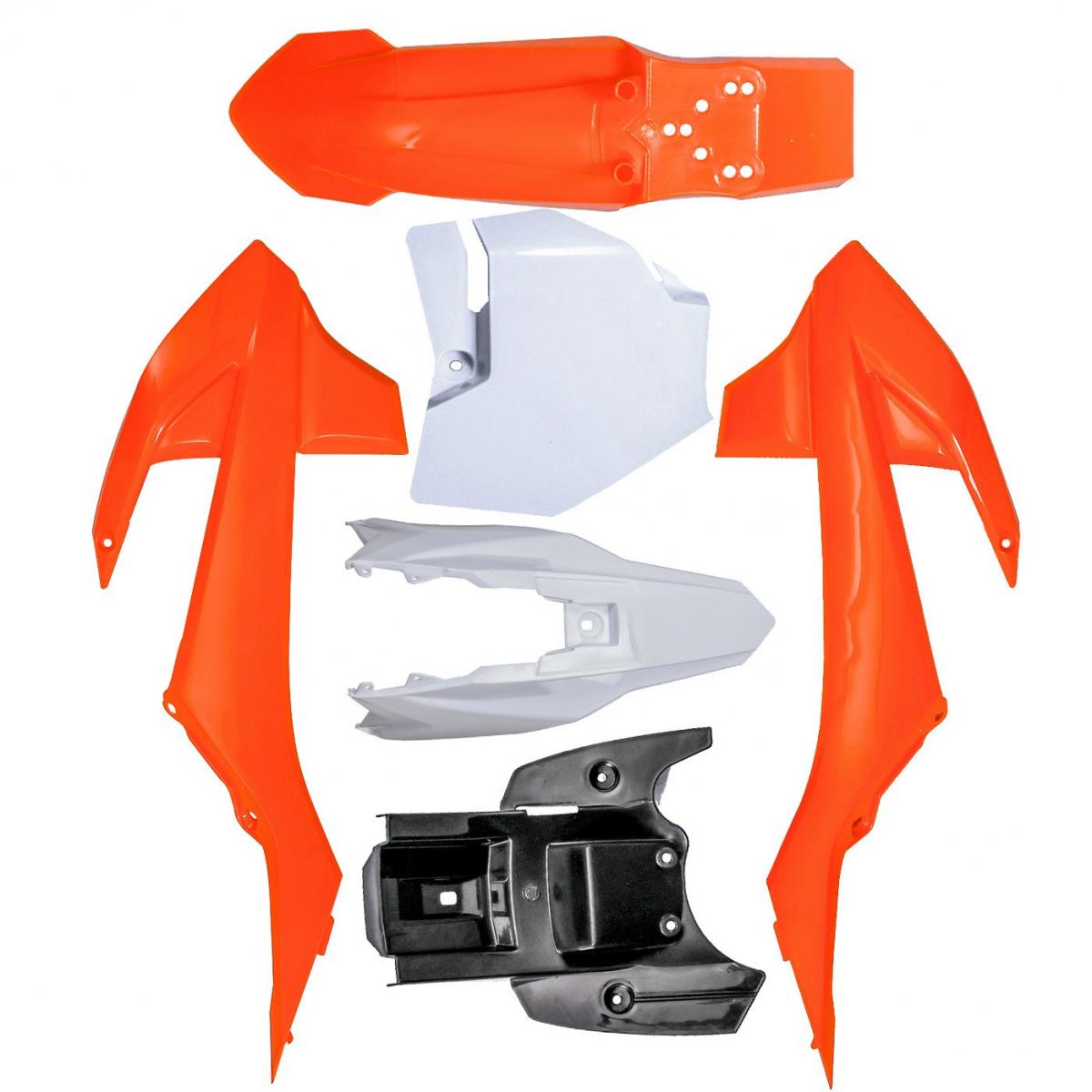 PLASTIC KIT PIT BIKE KTM 50 STYLE ORANGE, TAOTAO DB20 SK50, TC140-TC143