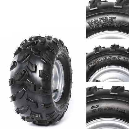 REAR WHEEL KIT 4/110 18x9.5-8, GO KART BUGGY ATV UNIVERSAL TO FIT 42-2182