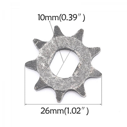 9T SPROCKET FOR 1800W 48V ELECTRIC MOTOR, TO FIT 44-8800 MOTOR KIT, T8F CHAIN