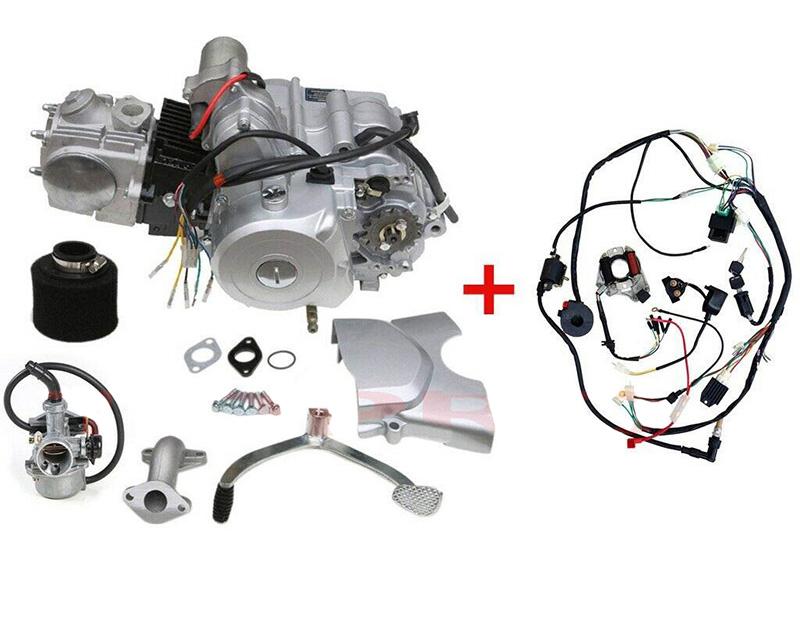 125CC PIT BIKE ENGINE SEMI AUTO W/REVERSE, COMPLETE RUNNING ENGINE PACKAGE, CARB & ELECTRICS INCLUDED