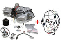 125CC PIT BIKE ENGINE SEMI AUTO W/REVERSE, COMPLETE RUNNING ENGINE PACKAGE, CARB & ELECTRICS INCLUDED