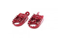 FOOT PEG SET ALU. CR80/85 XR250/600, ALUMINUM RED, BILLET ASF-331