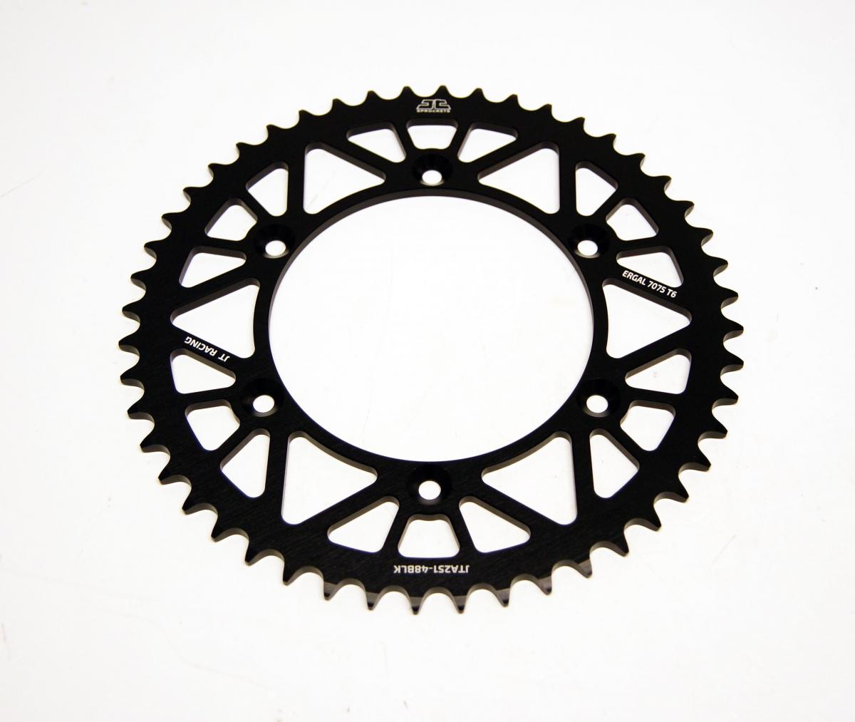 REAR SPROCKET ALLOY BLACK 251, JTA251.48BLK 7075-T6 Aluminium, SR251-48