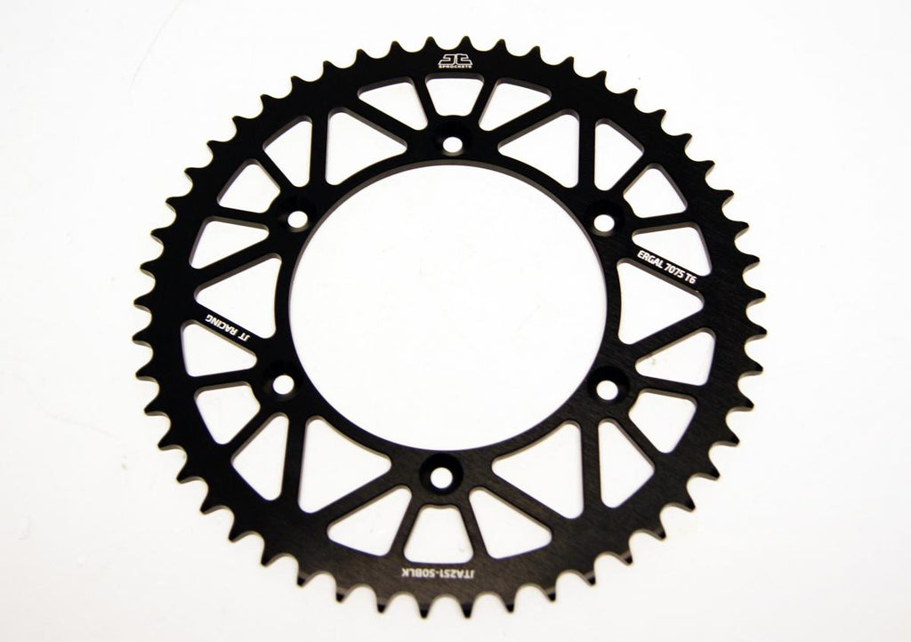 REAR SPROCKET ALLOY BLACK 251, JTA251.50BLK 7075-T6 Aluminium, SR251-50