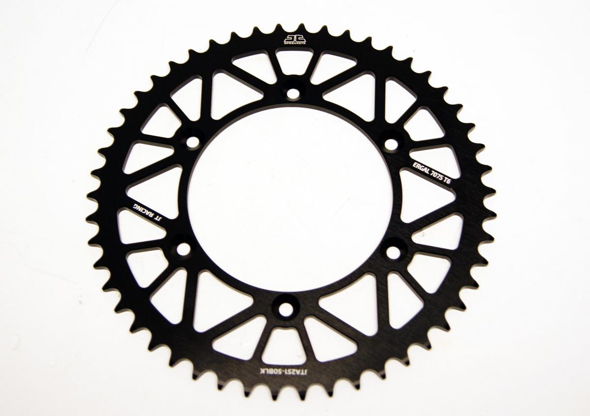 REAR SPROCKET ALLOY BLACK 251, JTA251.50BLK 7075-T6 Aluminium, SR251-50
