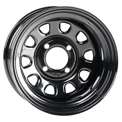 RIM STEEL WHEEL 14x7, 4/137, ITP DELTA BLACK 4+3, 12MM STUD, 1422319014B