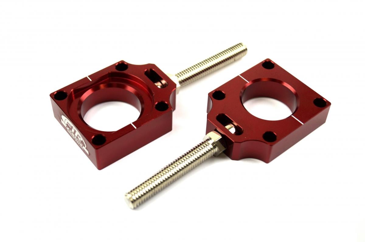 AXLE BLOCK & BOLT CR CRF CRFX, ASRAB-11 RED