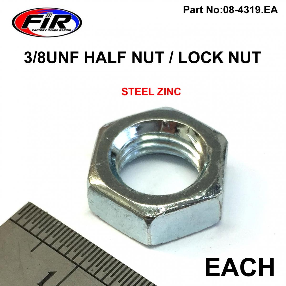 Half Nut Example 3/8UNF HALF NUT ZINC PLATED, EACH – SMXOFFROAD Ltd