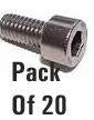 PK/20 M5x12 SS ALLEN CAP, STAINLESS STEEL SCREW