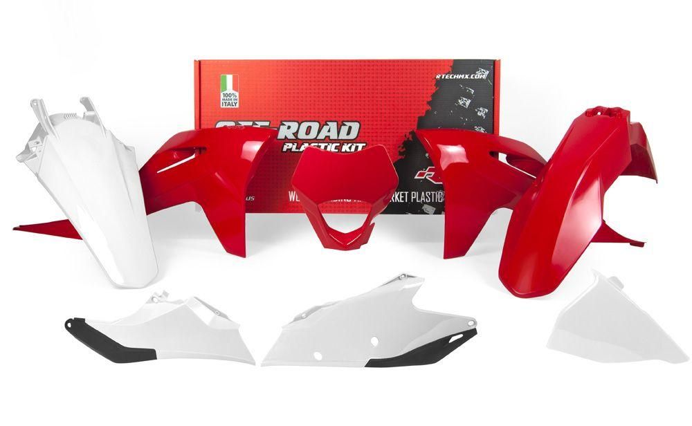 PLASTIC KIT/6 2021-23 EC-ECF RED, RTECH R-KITGAS-RG0-521, GASGAS, WITH HEADLIGHT COWL