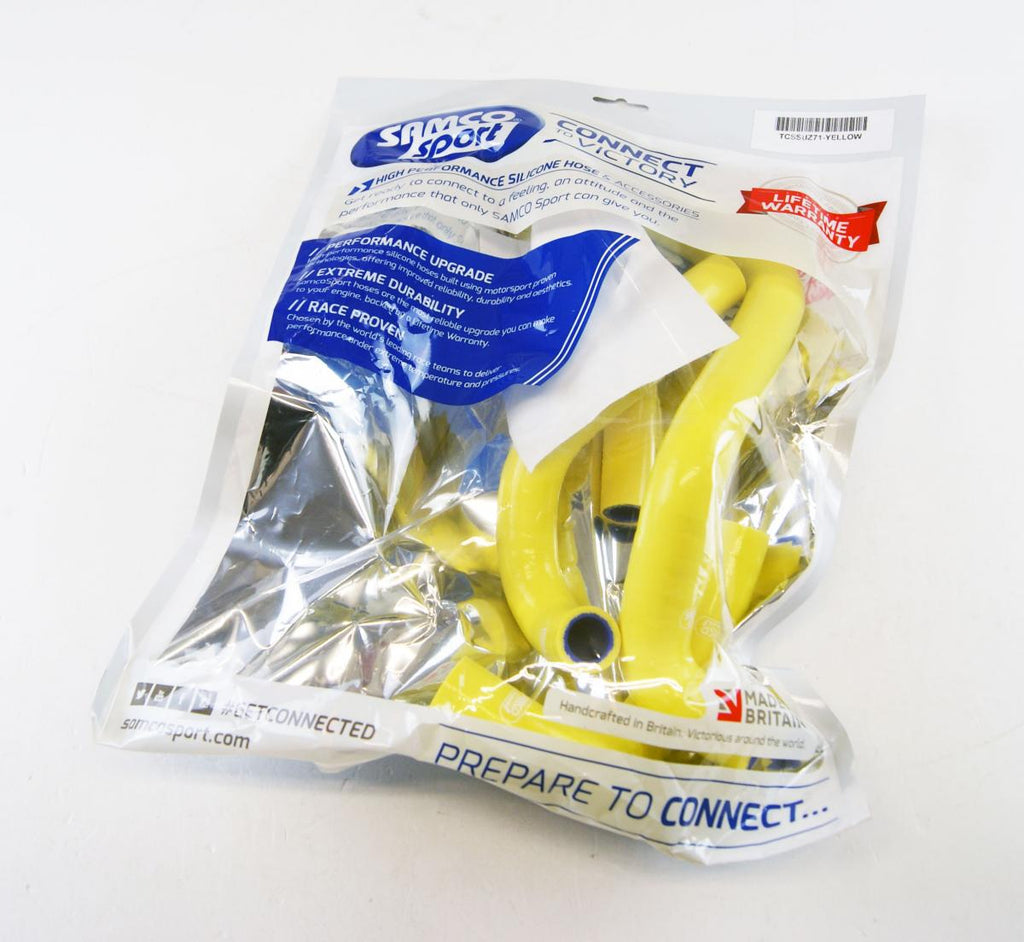 COOLANT HOSE 4 PIECE KIT YELLOW 19-26 SUZUKI 250 RM Z SAMCO SPORT SUZ-71-YE