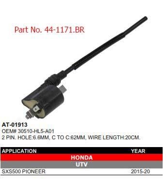 COIL HT HONDA SXS500 PIONEER, BRONCO AT-01913, 30510-HL5-A01