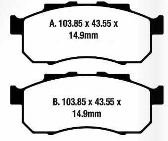 BRAKE PADS FRONT 14-20 HONDA SXS PIONEER M2 M4 2 4 SEAT 500 700 FIR HD FA712 06451-HL3-A00