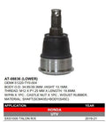 BALL JOINT LOWER SXS1000 TALON R/X 2019-21, BRONCO AT-08836, 51220-TY0-004