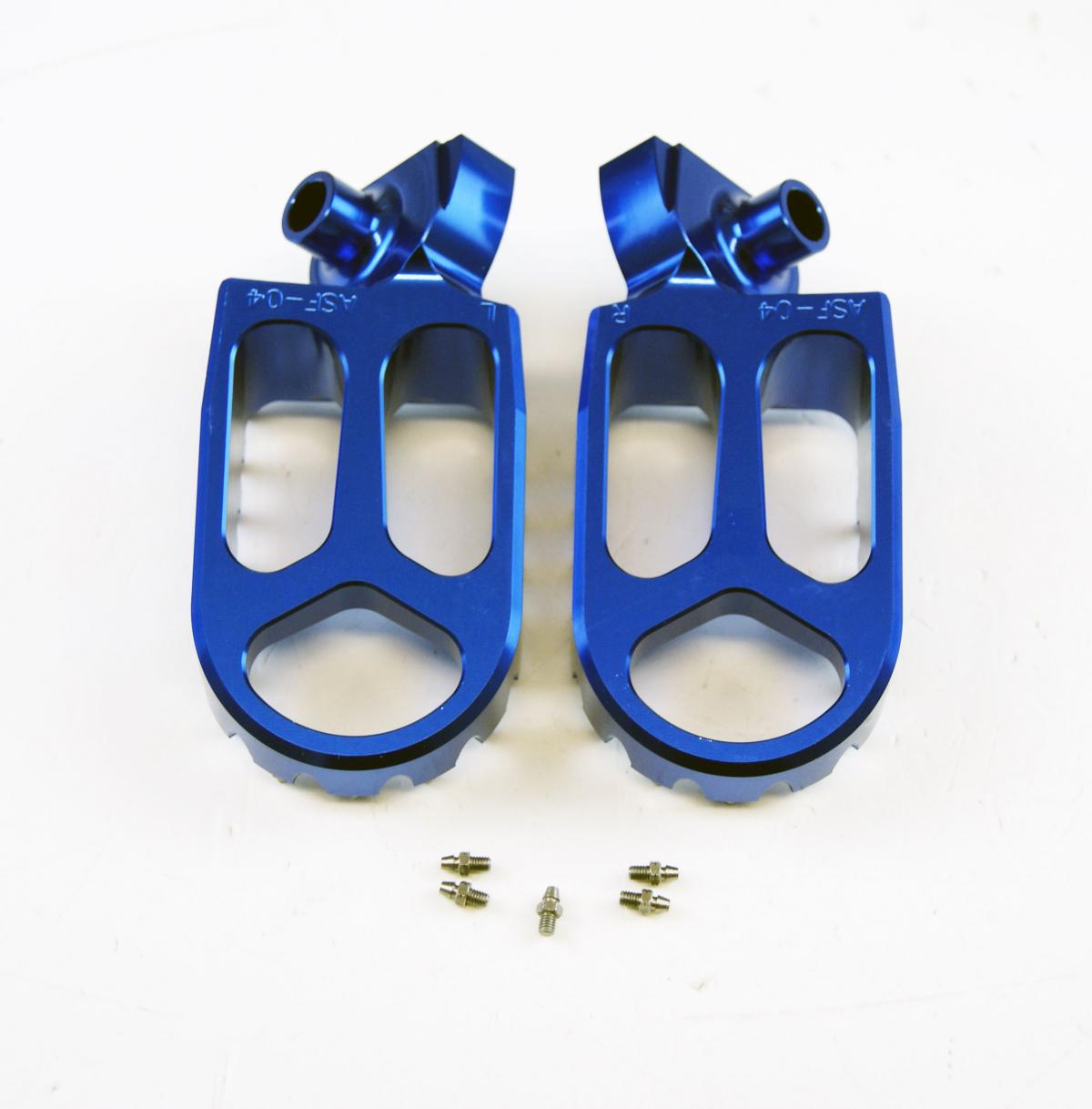 FOOT PEGS BLUE FANTIC/YAMAHA, FIR ASF-04, CNC ALLOY, 17D-27411-00-00, 17D-27421-00-00